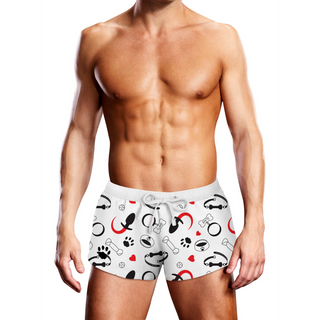 Badbyxor Puppie Print - Svart, Vit & Röd - Storlek L