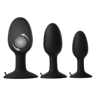 Viktad Butt Plug - Liten, 3.9/10 cm, Oscillerande