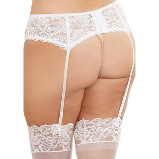 Vit Strumpebandshållare - Sexig Dam Lingerie, Spets