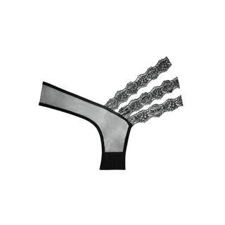 Svarta Trosor med Spets - One Size
