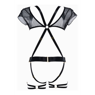 Svart Suspender med Justerbara Band - One Size