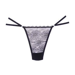 Spets & Mesh Trosa - One Size - Svart