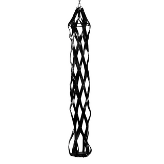 Hängande Bondagebur i Läder, Svart