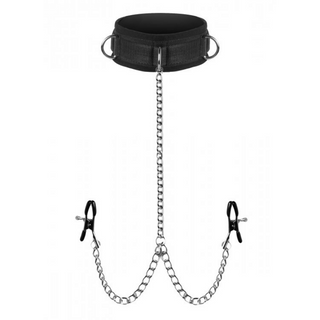 Halsband med Nippelklämmor, Kedja & D-ringar
Nippelklämma Halsband Kedja D-ringar - Underkastelse