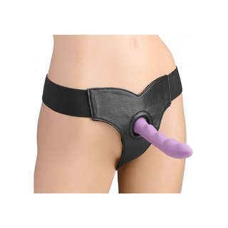 Justerbar Sammet Strap-On Sele - Bekväm Läder Sele