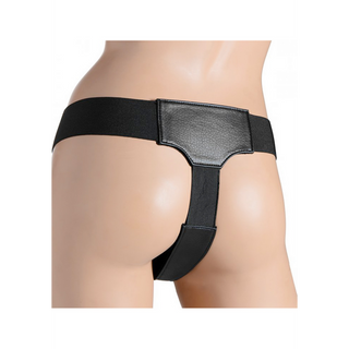 Justerbar Sammet Strap-On Sele - Bekväm Läder Sele