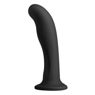 Silikon Dildo - G-Punkt, Strap-On Kompatibel, Svart