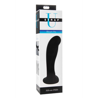 Silikon Dildo - G-Punkt, Strap-On Kompatibel, Svart