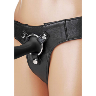 Silikon Dildo - G-Punkt, Strap-On Kompatibel, Svart