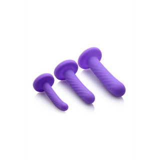 Silikondildoset - 3 Storlekar, Böjlig, Lila