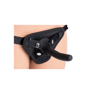 Peeging Dildo med Sele - Justerbar, 12.7 cm, Svart