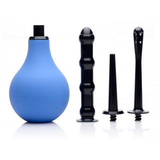 Anal Dusch Set: 3 Munstycken, Envägsventil, 225ml