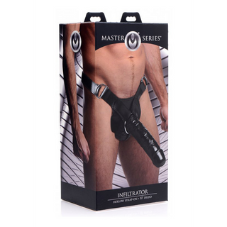 Ihålig Strap-on Dildo med Sele - Realistisk Textur