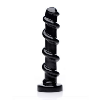 Svart Skruvformad Dildo, 25 cm - PVC