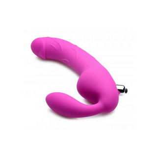 Vibrerande Silikon Strap-On – Dubbel Stimulation för Par