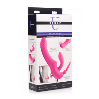 Trippel Vibrerande Silikon Dildo – Texturerad, Lös-På