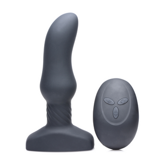Slim Böjd Analmassör, Rotation, Vibration, Fjärrkontroll