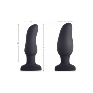 Uppblåsbar Vibrerande Analplugg Böjd, Fjärrkontroll