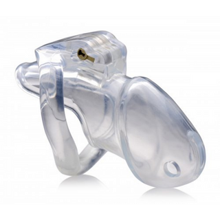 Kyskhetsbur Transparent, 4 Ringstorlekar, Låsbar