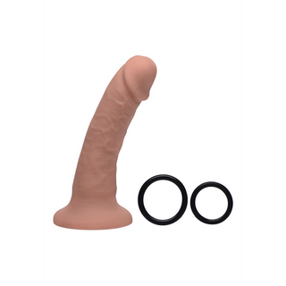 Silikondildo med Sele - Justerbar, 18cm