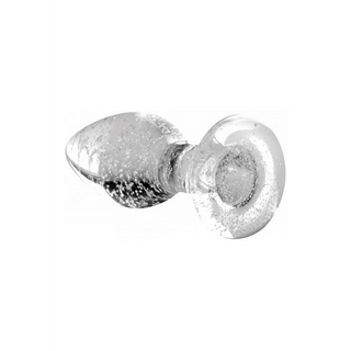 Självlysande Grön Analplugg Glas - Liten