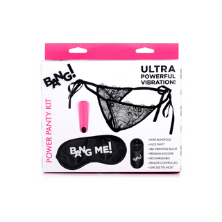 Spets Trosor Vibrator Fjärrkontroll & Ögonbindel, 28 lägen