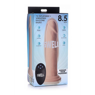 Uppblåsbar Vibrerande Dildo, 18 cm, Fjärrkontroll