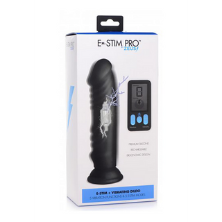 Vibrerande E-Stim Dildo med Fjärrkontroll, Silikon