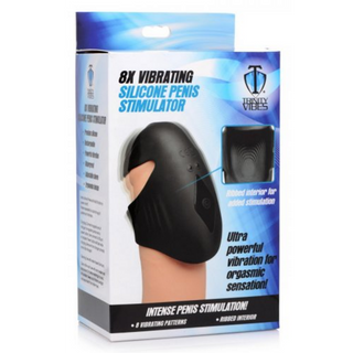 Vibrerande Penis Sleeve - Ribbad, 8 Funktioner Stimulator
