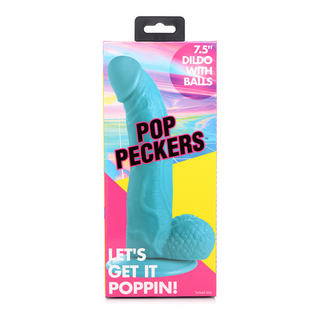 Dildo med Kulor, 19 cm - Realistisk Sugpropp