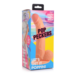 Realistisk Dildo med Kulor, 19 cm - PVC