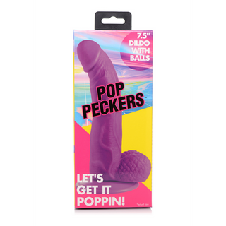 Realistisk Dildo med Bollar, Stark Sugpropp, 19 cm