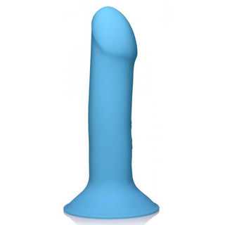 Vibrerande Dildo Blå, Böjbar, 3 Hastigheter & Sugpropp