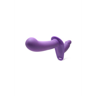 Dubbel Vibrerande Dildo med Sele, Fjärrstyrd, Lila
