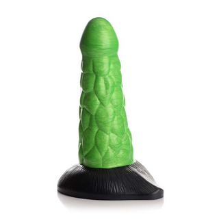 Tjock Grön Dildo, Sugpropp & Selekompatibel Silikon