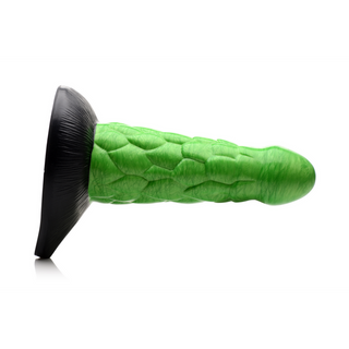 Tjock Grön Dildo, Sugpropp & Selekompatibel Silikon