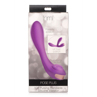 Böjbar Pulserande Vibrator - Dubbel Stimulation, Lila