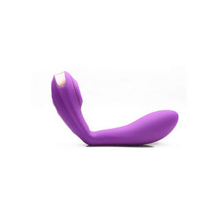 Böjbar Pulserande Vibrator - Dubbel Stimulation, Lila