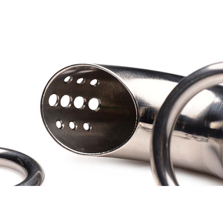 Låsbar Kyskhetsbur, Rostfri Stål, 3 Ringar, Öppen Design