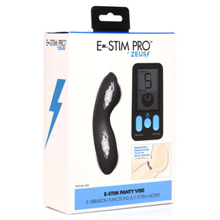 E-Stim Trosvibrator, Vibrerande, med Fjärrkontroll, Svart