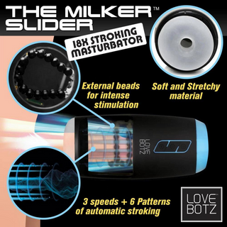 Automatisk Stroker med Vibrationer, Svart