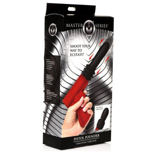 Stötande Pistola Vibrator - Röd, 4 Lägen, USB-Uppladdningsbar
