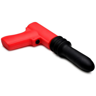 Stötande Pistola Vibrator - Röd, 4 Lägen, USB-Uppladdningsbar