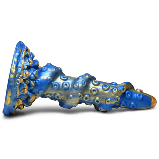 Blå Silikondildo Sugkopp, Havsmonster Texturerad