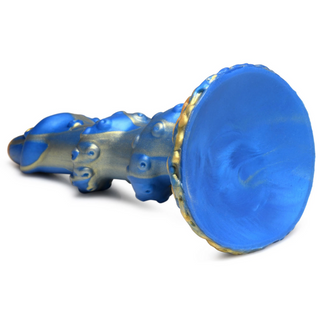 Blå Silikondildo Sugkopp, Havsmonster Texturerad