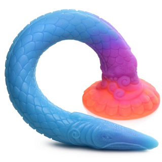 Självlysande Orm Analdildo, Sugkopp, 41.9cm, Silikon