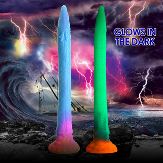 Självlysande Orm Analdildo, Sugkopp, 41.9cm, Silikon