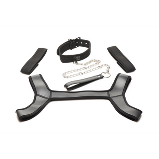 Puppy Play Set: Huva, Halsband, Koppel, Sele - Svart:

Valp Lekset: Huva, Halsband, Koppel, Sele - Svart