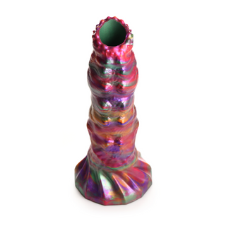 Silikondildo med Ägg, Sugkopp & Textur
