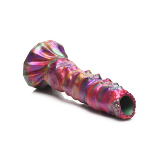 Silikondildo med Ägg, Sugkopp & Textur